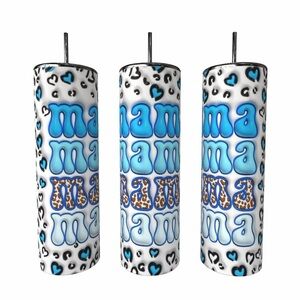 Mama Hearts Faux Puff Tumbler